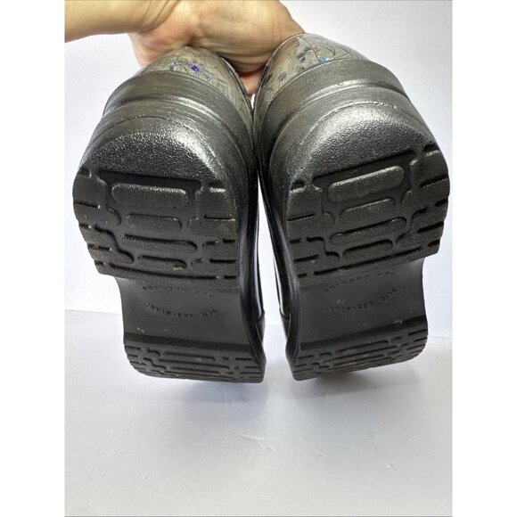 EASY WORKS Women’s Slip on Clogs Comfort Work Shoes Size 11 M Floral Gray Blue - Picture 9 of 15